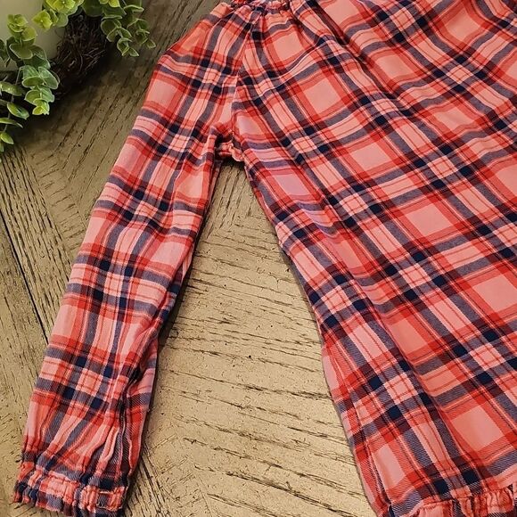 Red and Blue Plaid Long Sleeve Dress Size 8 H&M - Picture 9 of 11